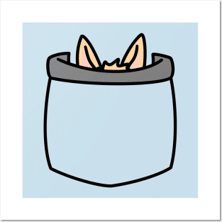 Cat in pocket HIDING Posters and Art